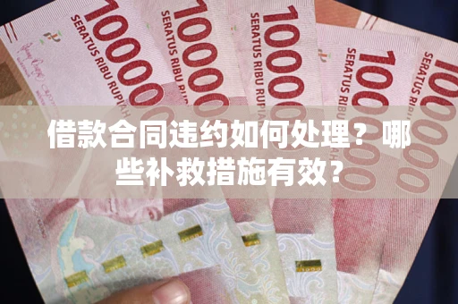 武汉借款合同违约如何处理？哪些补救措施有效？