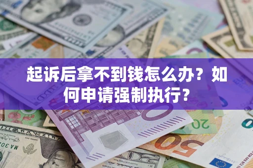 武汉起诉后拿不到钱怎么办？如何申请强制执行？