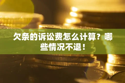 武汉欠条的诉讼费怎么计算?哪些情况不退! 武汉欠条的诉讼费怎么计算?哪些情况不退!