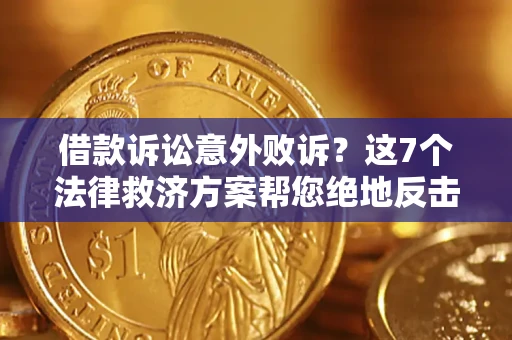 武汉借款诉讼意外败诉？这7个法律救济方案帮您绝地反击！