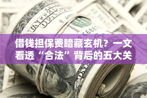 武汉借钱担保费暗藏玄机？一文看透“合法”背后的五大关键陷阱