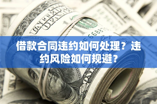 武汉借款合同违约如何处理？违约风险如何规避？
