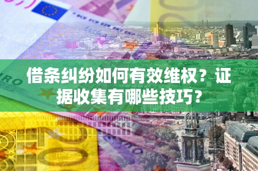 武汉借条纠纷如何有效维权？证据收集有哪些技巧？