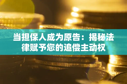 武汉当担保人成为原告：揭秘法律赋予您的追偿主动权