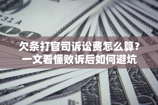 武汉欠条打官司诉讼费怎么算？一文看懂败诉后如何避坑