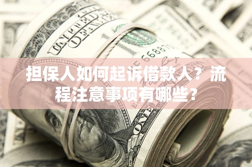 武汉担保人如何起诉借款人？流程注意事项有哪些？